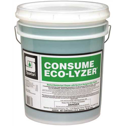 Spartan Chemical 329705 Consume Eco-Lyzer 5 Gallon Floral Scent Disinfectant/Deodorant