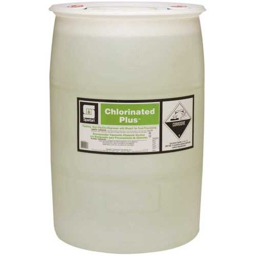 Chlorinated Plus 55 Gallon Food Production Sanitation Cleaner Light Yellow