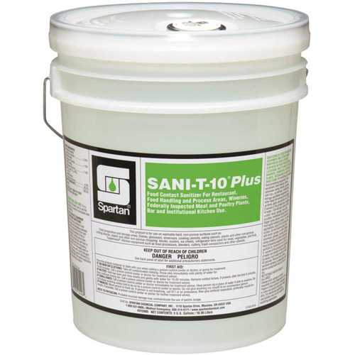 Sani-T-10 Plus 5 Gallon Food Contact Sanitizer Clear Light Yellow