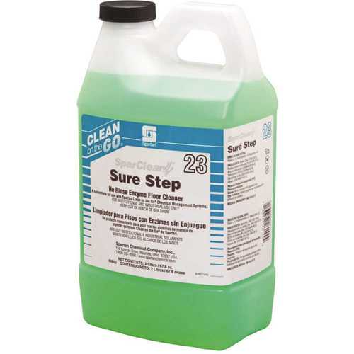 SparClean Sure Step 2 Liter Clean Scent Enzyme Floor Cleaner Bright Green