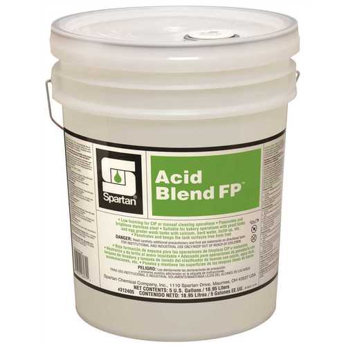 Acid Blend FP 5 Gallon Food Production Sanitation Cleaner Clear