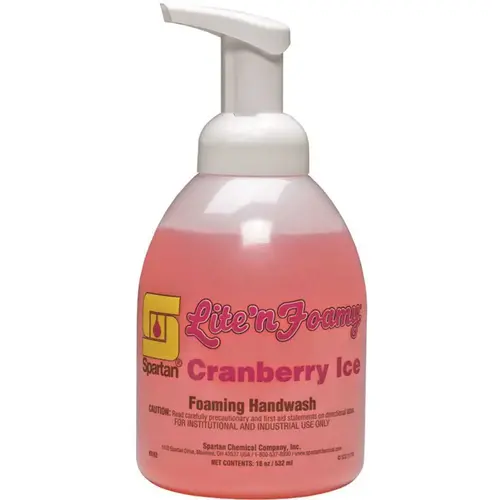 Lite'n Foamy Cranberry Ice 18oz. Bottle Hand Wash Red