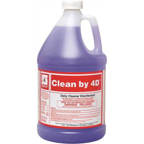 Spartan 101104 Clean by 4D 1 Gal. Fresh Scent 1-Step Cleaner/Disinfectant