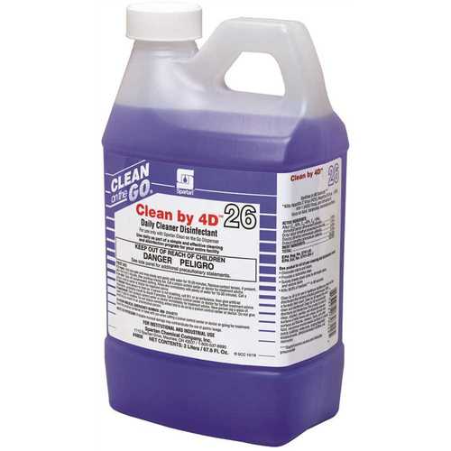 Spartan 101102 Clean by 4D 2 l Clean and Fresh Scent 1-Step Cleaner/Disinfectant
