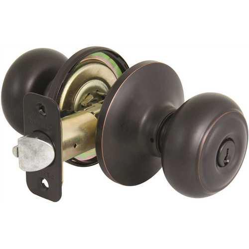 Defiant TGX700B-K-KD Hartford Aged Bronze Keyed Entry Door Knob with KW1 Keyway Keyed Differently