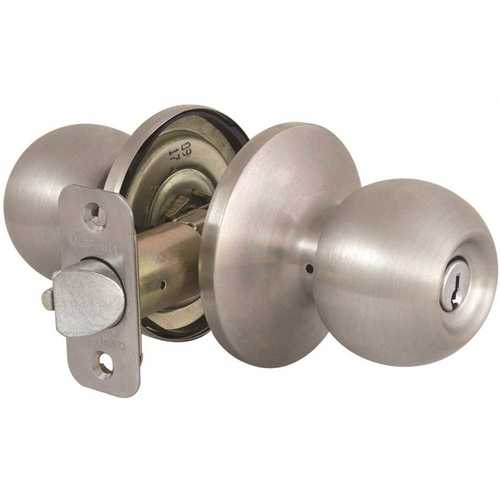 Saturn Stainless Steel Keyed Entry Door Knob with SC1 Keyway Keyed Differently