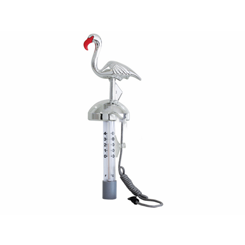 LIFE ESSENTIALS MTH501-U Flamingo Floating Chrome Thermometer