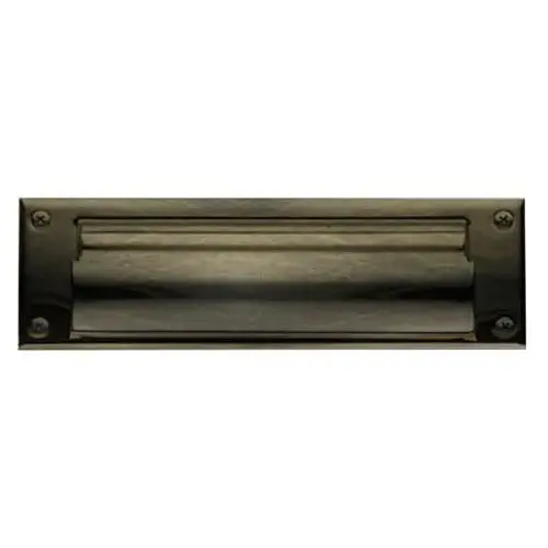 Letter Box Plate, Satin Brass & Black