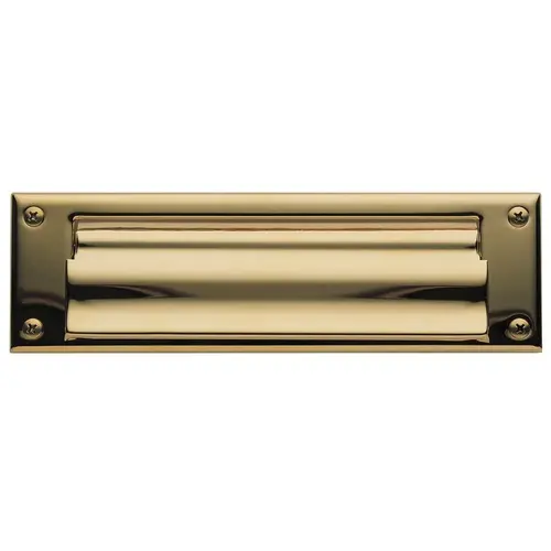 Baldwin 0015003 Letter Box Plate, Lifetime PVD Polished Brass