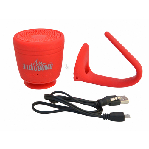 AUDIOBOMB 12169 Whaley Waterproof Red Portable Bluetooth Speaker