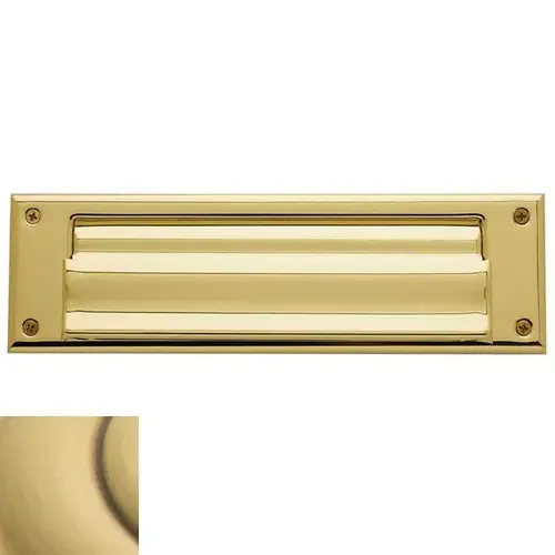 Letter Box Plate Satin Brass with Brown Finish