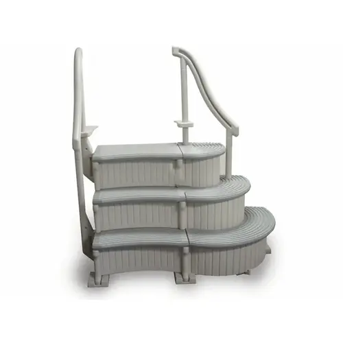 Confer Plastics CCX-ADD Curve Add-on Piece For Use With Both Ccx-ag And Ccx-ig Drop-in Steps Beige