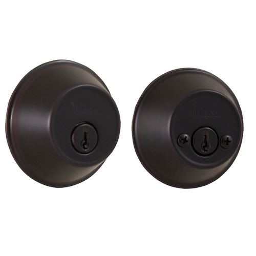 Weslock 00372-1-1SL23 300 Series Double Cylinder Deadbolt with Adjustable Latch and Deadbolt Strikes Oil Rubbed Bronze Finish
