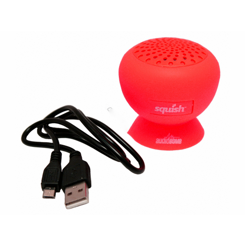 Squish Water Resistant Red Portable Bluetooth Speaker