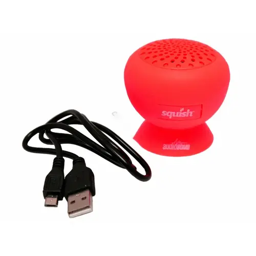 AUDIOBOMB 12145 Squish Water Resistant Red Portable Bluetooth Speaker