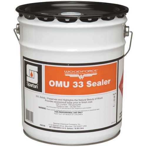 WOODFORCE OMU-33 5 Gallon Wood Floor Sealer Tan