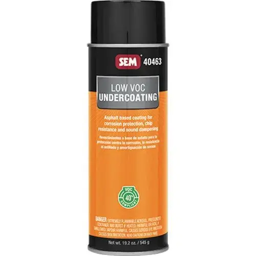 Low VOC Undercoating, 24 oz Aerosol Can, Black, Aerosol