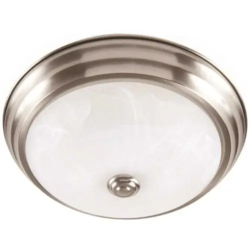 Cordelia Lighting HDPLED502-35 11 in. Brushed Nickel LED Flush Mount with Alabaster Glass Color/Finish Family