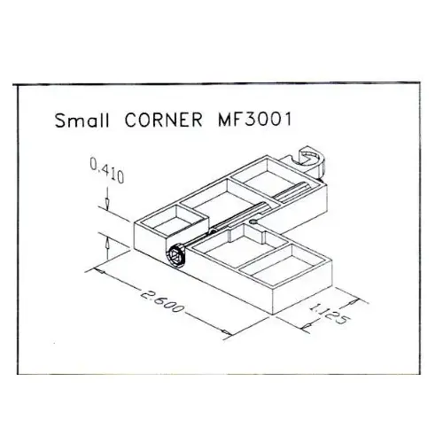 Screen Door Corner 1-1/8in Yellow