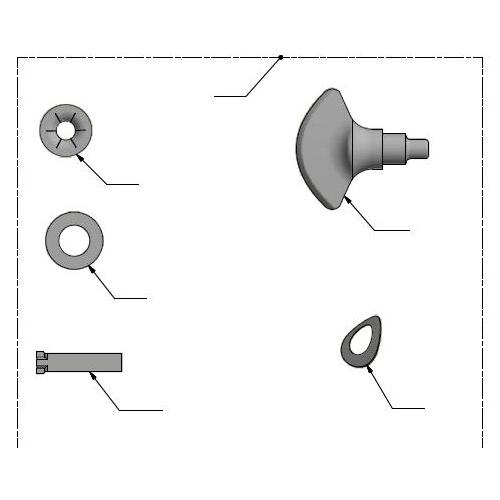 Sliding Door Thumbturn White Kit