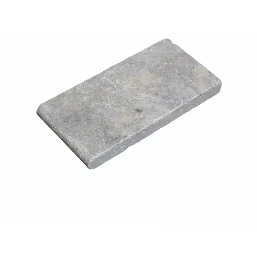 4x12 3cm Silver Tumbled Travertine Coping