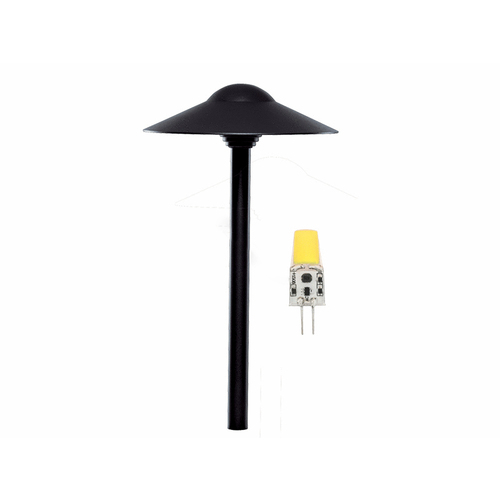 Halco Lighting Technologies 915145S Pdo083-tb-15-led Path Dome Hat Textured Black 15" Stem W/led