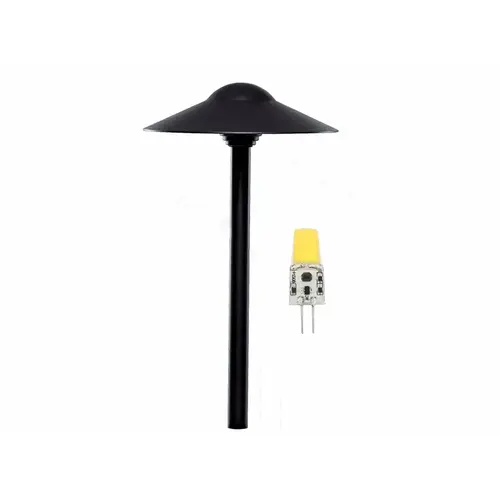 Pdo083-tb-15-led Path Dome Hat Textured Black 15" Stem W/led