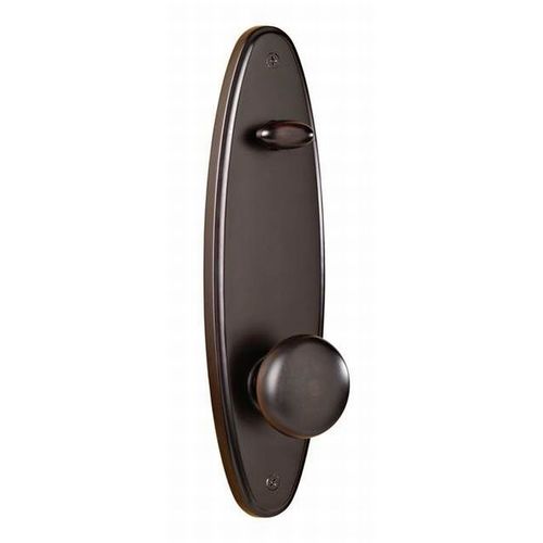 Impresa Stanford Interior Single Cylinder Handleset Trim with Adjustable Latch and Round Corner Strikes Oil Rubbed Bronze Finish