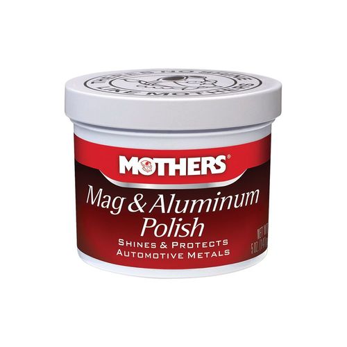 Mothers 07817505100 05100 Mag and Aluminum Polish, 5 oz Jar, Shine, White, Solid