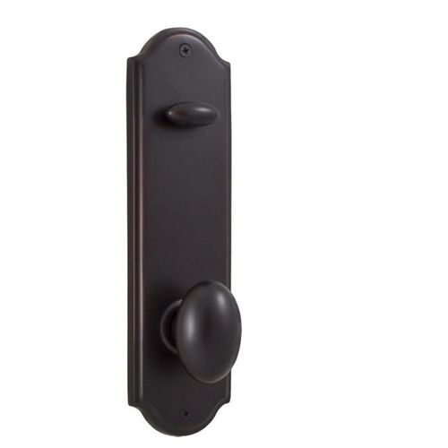 Julienne Interior Interconnected Handleset Trim for Mansion or Philbrook with Adjustable Latch and Round Corner Strikes Oil Rubbed Bronze Finish