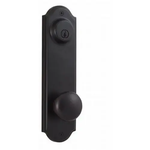 Impresa Interior Double Cylinder Handleset Trim for Mansion or Philbrook with Adjustable Latch and Round Corner Strikes Oil Rubbed Bronze Finish