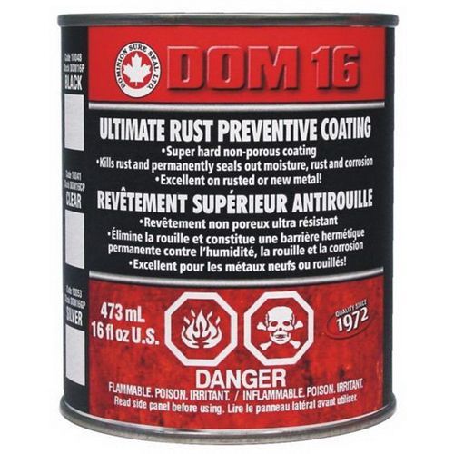 DOMINION SURE SEAL 10041 DOM16CP DOM16 Series Ultimate Rust Preventative Coating, 6 pt Can, Clear, Liquid