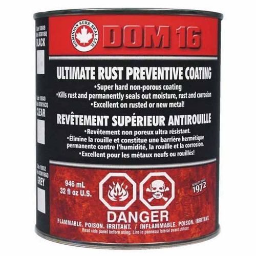 DOM16Q DOM16 Series Ultimate Rust Preventative Coating, Quart Can, Black, Liquid