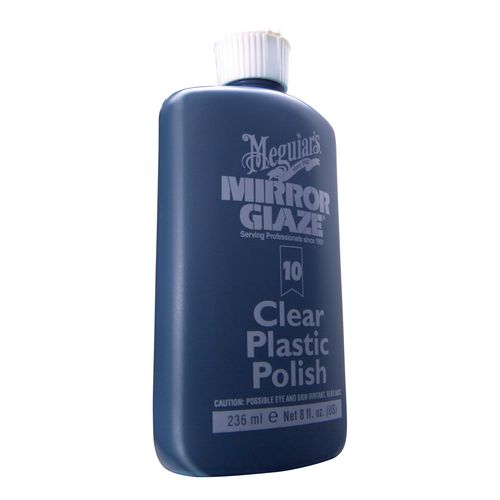 Clear Plastic Polish, 8 oz Bottle, White, Liquid