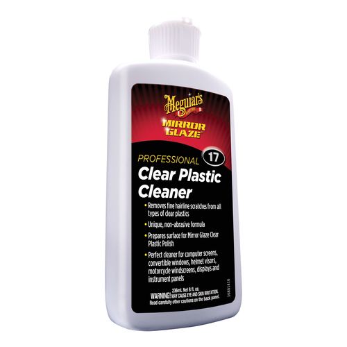 Meguiar's M1708 Clear Plastic Cleaner, 8 oz Bottle, White, Liquid