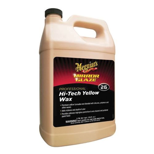 Hi-Tech Wax, 1 gal Can, High Gloss, Light Yellow, Liquid