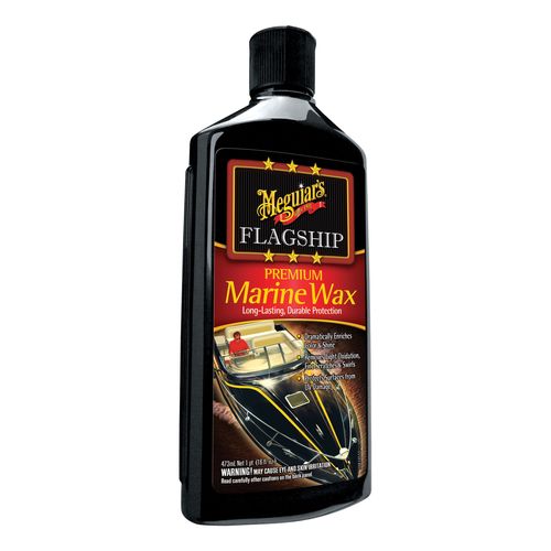 Flagship Premium Marine Wax, 16 oz Bottle, Gloss Shine, Creamy Ivory, Liquid