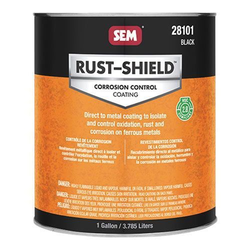 2800 Rust Shield Coating, 1 gal, Black, 250 sq ft Coverage, 24 to 48 hr Curing