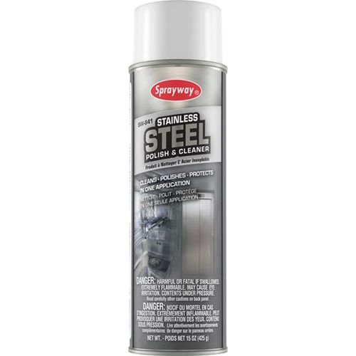 SPRAYWAY 841 SW841 Stainless Steel Polish and Cleaner, 20 oz Can, Colorless, Spray Aerosol