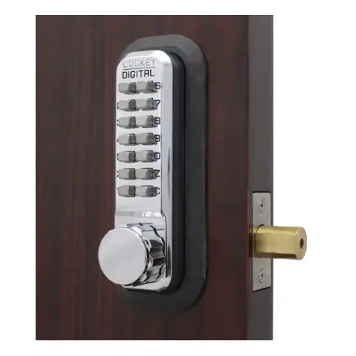 Mechanical Keyless Combination Deadbolt Lock Single Combination Bright Chrome