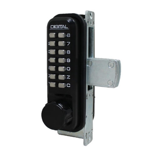 Lockey 2900-JB Mechanical Keyless Narrow Stile Deadbolt Lock Single Combination Jet Black