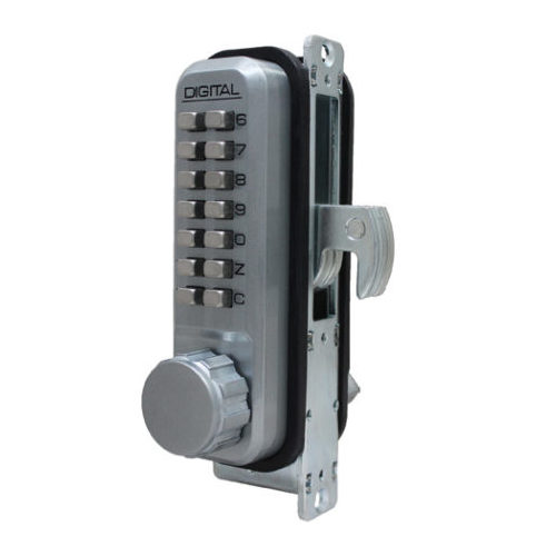 Lockey 2950-SC Mechanical Keyless Narrow Stile Hook Bolt Lock Single Combination Satin Chrome
