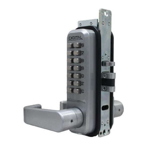 Mechanical Keyless Narrow Stile Lever Lock Single Combination Satin Chrome