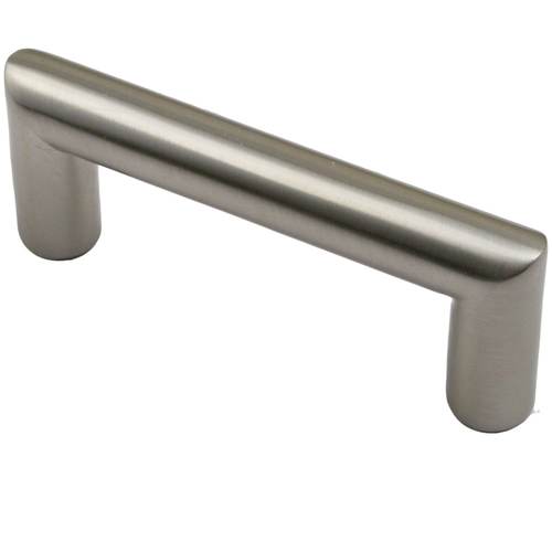 3" Center to Center Modern Round Cabinet Pull Satin Nickel Finish