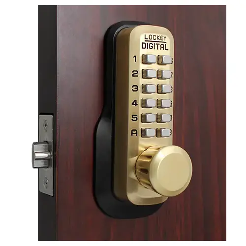 Mechanical Keyless Digital Combination Deadlocking Spring Latch Lock Single Combination Satin Chrome