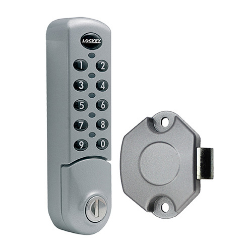 Digital Electronic Cabinet Lock With Slam Latch Silver Vertical