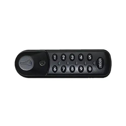Digital Electronic Cabinet Lock For Wet/Chlorinated Areas With Remote Allocation System (RAS) Black Left