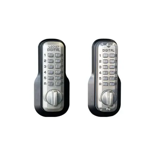 EZ Mechanical Keyless Combination Deadbolt Lock Double Combination Satin Nickel