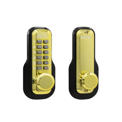 Mechanical Keyless Digital Combination Deadlocking Spring Latch Lock Single Combination Bright Brass