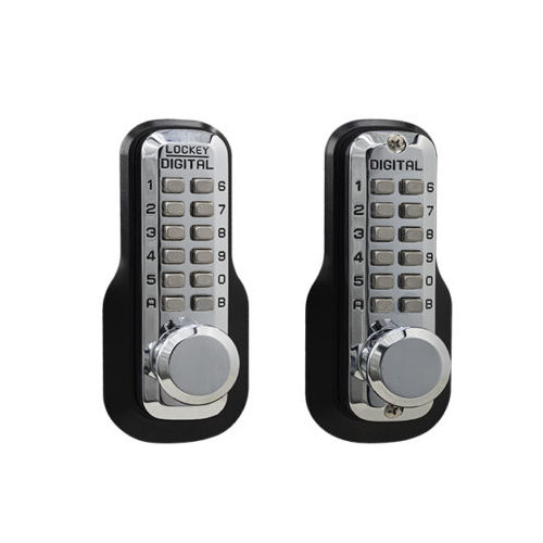 Mechanical Keyless Digital Combination Deadlocking Spring Latch Lock Double Combination Bright Chrome